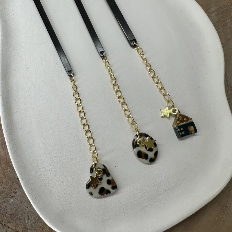 Marque-page fait main en céramique