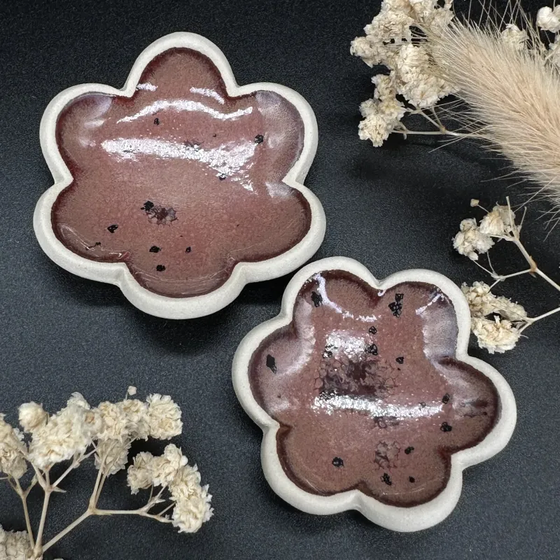 Worry stones - Grenat fleur