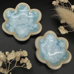 Worry stones - Céladon fleur