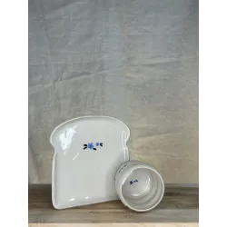 Set petit déjeuner "Fleur bleue"