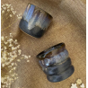 GRANITE - Tasses en grès noir faites main – Artisanat français
