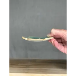Bobèche vert craquelé