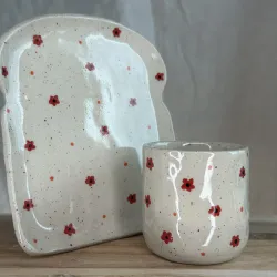 Set petit café "Liberty rouge"