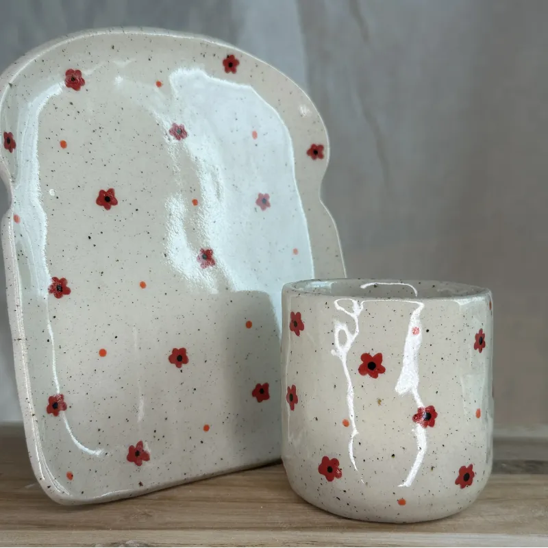 Set petit café "Liberty rouge"