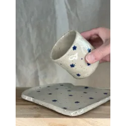 Set petit café "Liberty bleu"