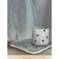 Set petit café "Liberty bleu"
