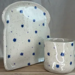 Set petit café "Liberty bleu"
