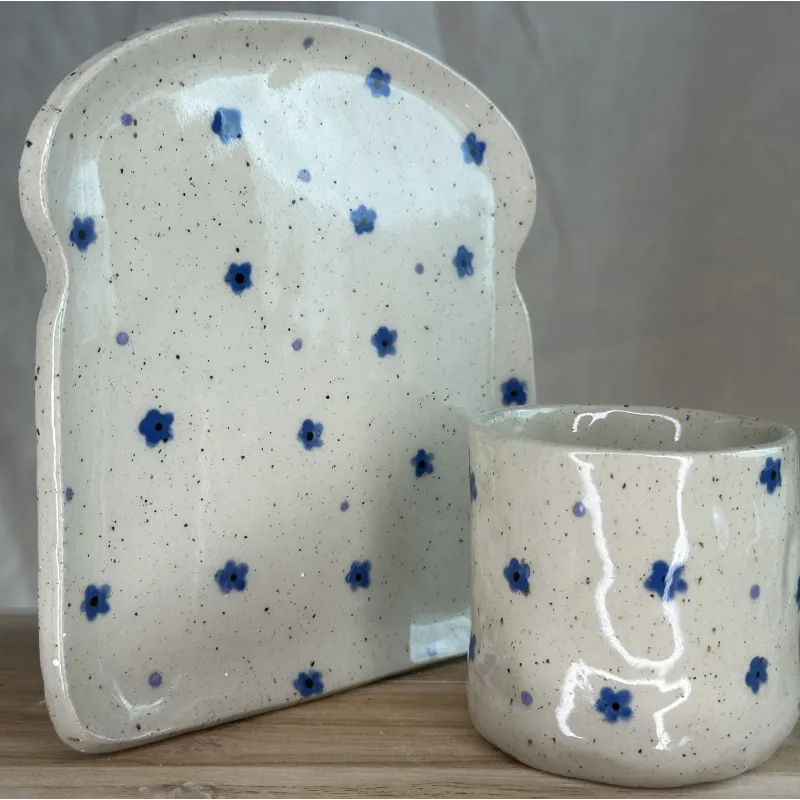 Set petit café "Liberty bleu"
