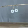 Boucles d'oreilles en porcelaine, façonnées et peintes à la main