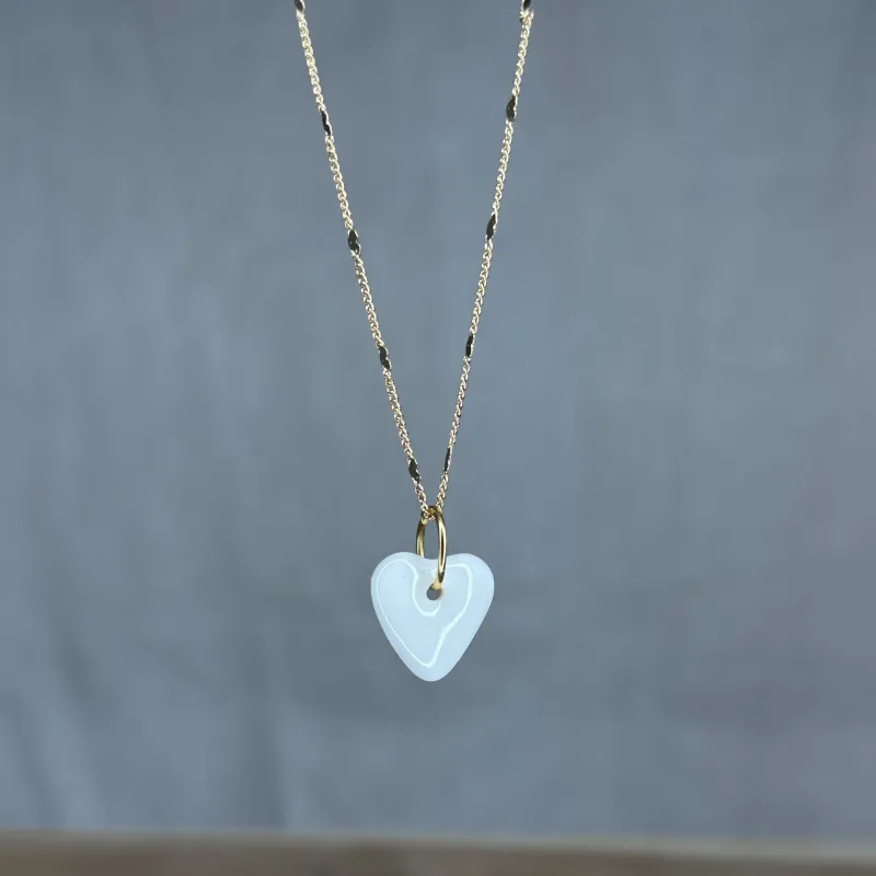 Collier en porcelaine - Coeur