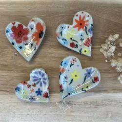 Collection "Au jardin" - Worry stones forme coeur
