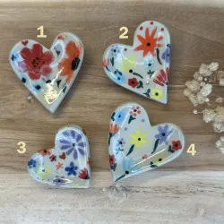 Collection "Au jardin" - Worry stones forme coeur