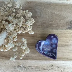 Coeur "Nébuleuse" - Worry stone velours