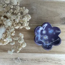 Fleur "Nébuleuse" - Worry stone velours