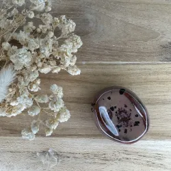 Galet "Grenat" - Worry stone velours