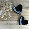 Coeur "Onyx" - Worry stone velours