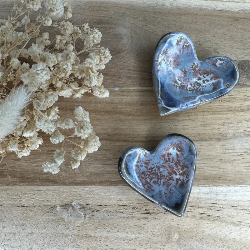 Coeur "Galaxie" - Worry stone velours