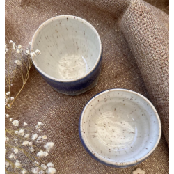 ONDE MARINE - Tasses en grès pyrité faites main – Artisanat français