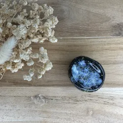 Galet "Black cosmos" - Worry stone velours