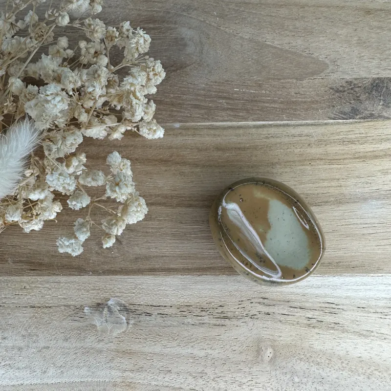 Galet "Toffee" - Worry stone velours