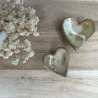 Coeur "Toffee" - Worry stone velours