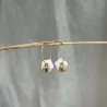 Boucles d'oreilles en porcelaine, façonnées et peintes à la main