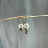 Boucles d'oreilles en porcelaine, façonnées et peintes à la main