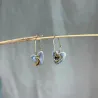 Boucles d'oreilles Cosmos - coeurs asymétriques