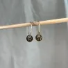 Boucles d'oreilles kaki - étoiles dorées