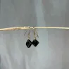 Boucles d'oreilles mini losanges noirs