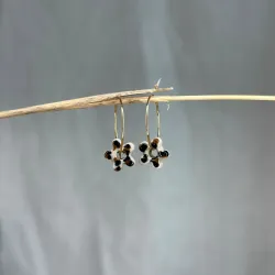 Boucles d'oreilles mini fleurs léopard