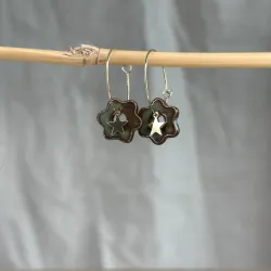 Boucles d’oreilles Denim - petites étoiles