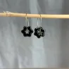 Boucles d’oreilles onyx - Petites étoiles asymétriques