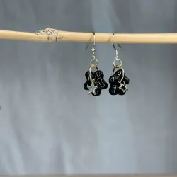 Boucles d’oreilles onyx - Etoiles asymétriques