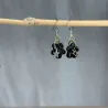 Boucles d’oreilles onyx - Etoiles asymétriques