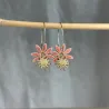 Boucles d'oreilles en porcelaine, façonnées et peintes à la main