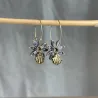 Boucles d'oreilles en porcelaine, façonnées et peintes à la main