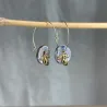 Boucles d'oreilles en porcelaine, façonnées et peintes à la main