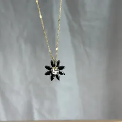 Collier Fleur Onyx