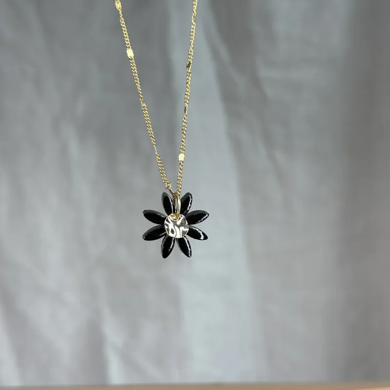 Collier Fleur Onyx