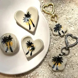Worry stone porte-clés