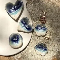Worry stone porte-clés