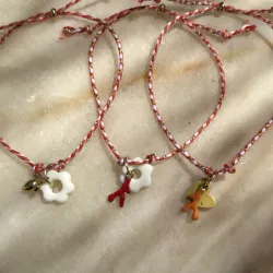 Bracelet ajustable en céramique - rouge