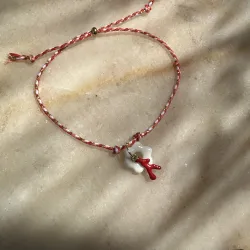 Bracelet ajustable en céramique - rouge
