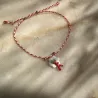 Bracelet ajustable en céramique - rouge