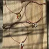 Bracelet ajustable en céramique - rouge