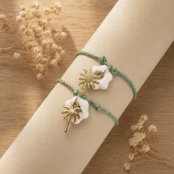 Bracelet ajustable en céramique - vert