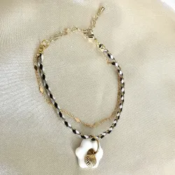 Bracelet d'été en porcelaine - petit coquillage