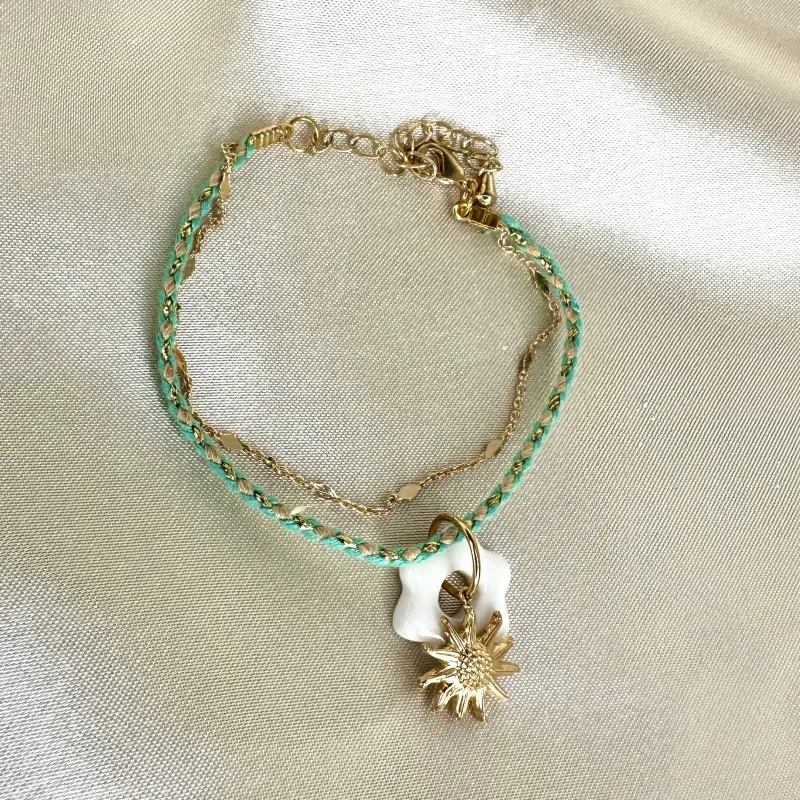 Bracelet d'été en porcelaine - soleil