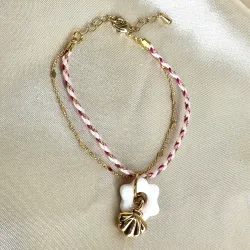 Bracelet d'été en porcelaine - coquillage